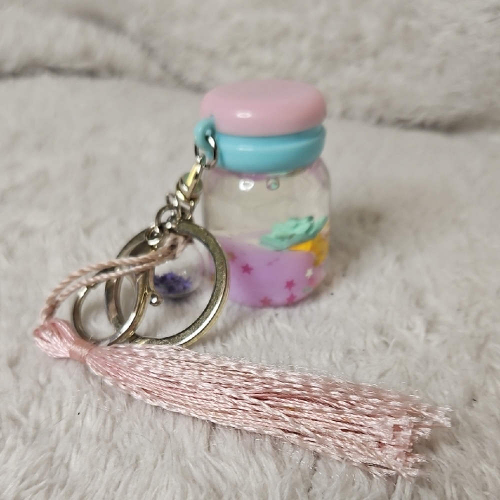 Cute Pineapple Liquid Keychain/Bag Charm